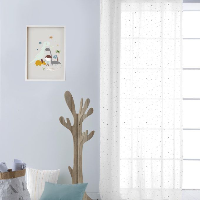Cortina infantil Estrellitas azul/verde