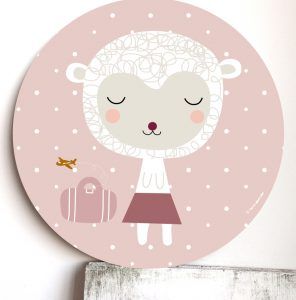 Cuadro infantil Ovejita viajera