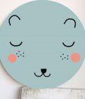 Cuadro infantil y bebé Osito Carita azul