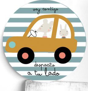 Cuadro infantil Coche a tu lado