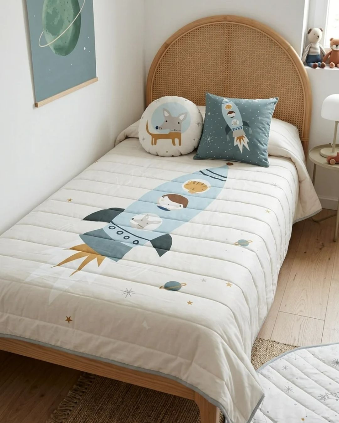 Colchas infantiles reversibles Aventura Espacial