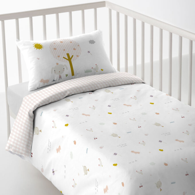 Funda nórdica reversible cuna-maxicuna Granja Pepita