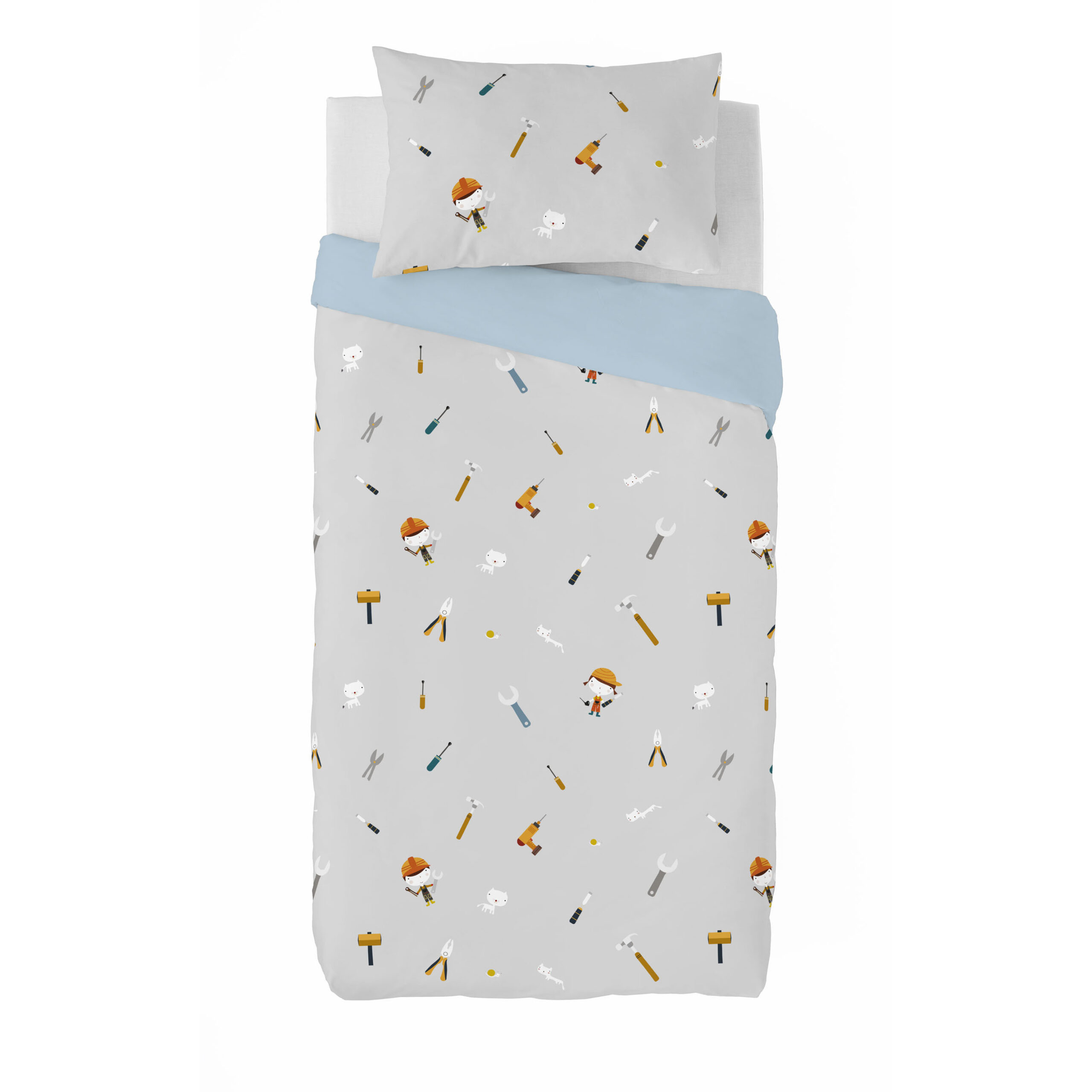 Colcha Infantil reversible Herramientas Coche - Imagen 2