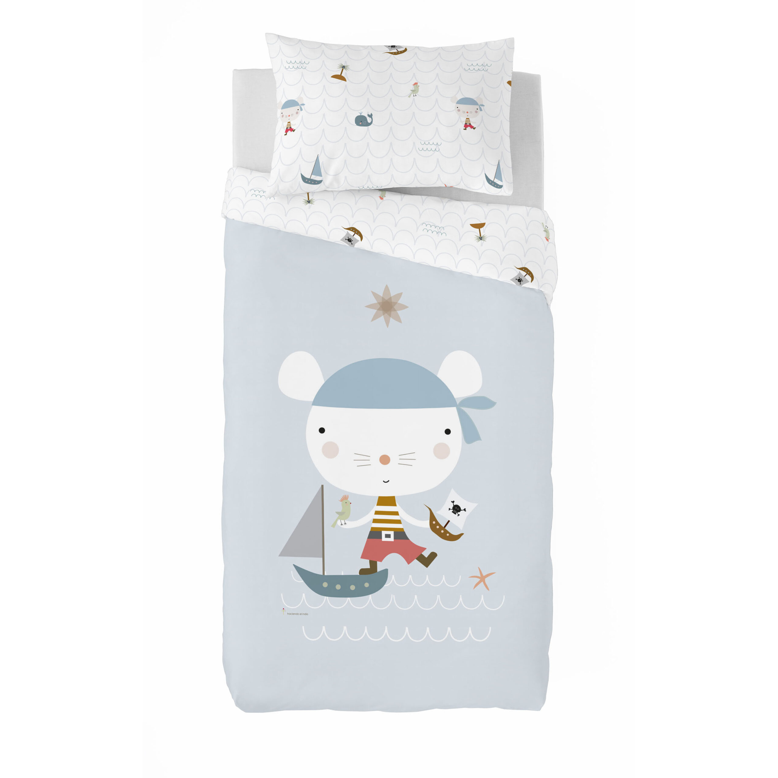 Funda nórdica infantil reversible Pirata Ratón - Imagen 3