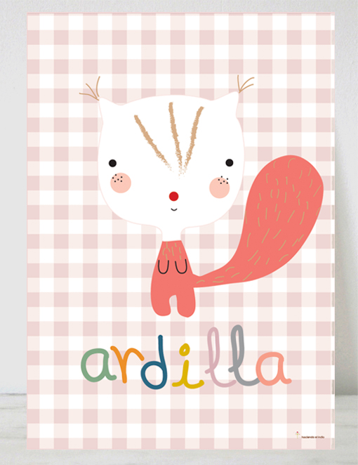 Lámina infantil Ardilla Vichí