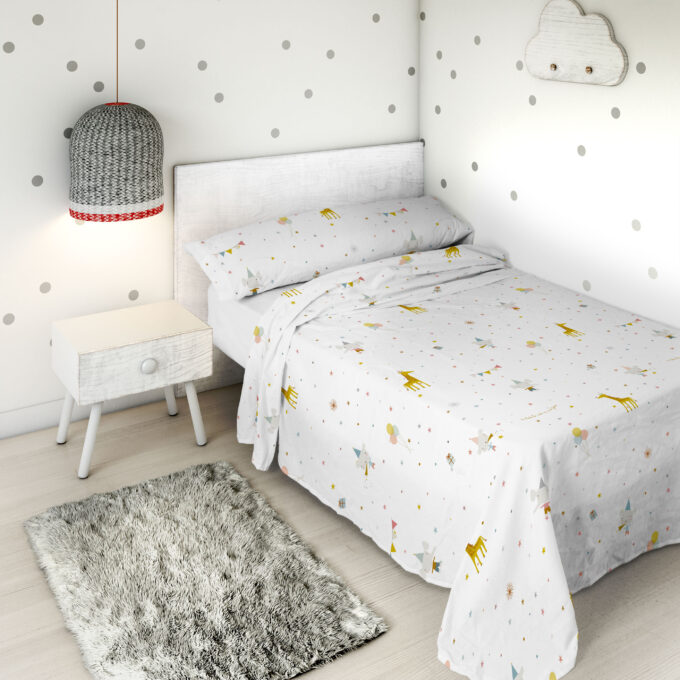 Sábanas Infantiles Fiesta Jirafa estampado