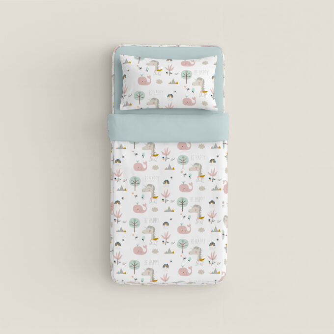 saco nórdico infantil unicornio niña