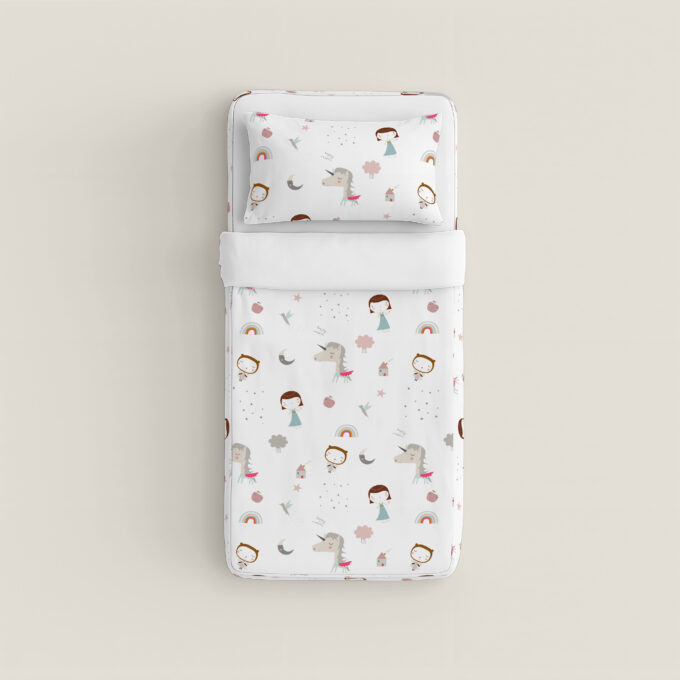 saco nórdico infantil unicornios