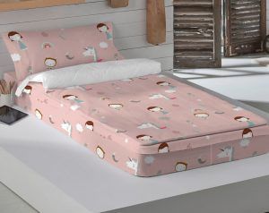 Saco nórdico infantil unicornio rosa