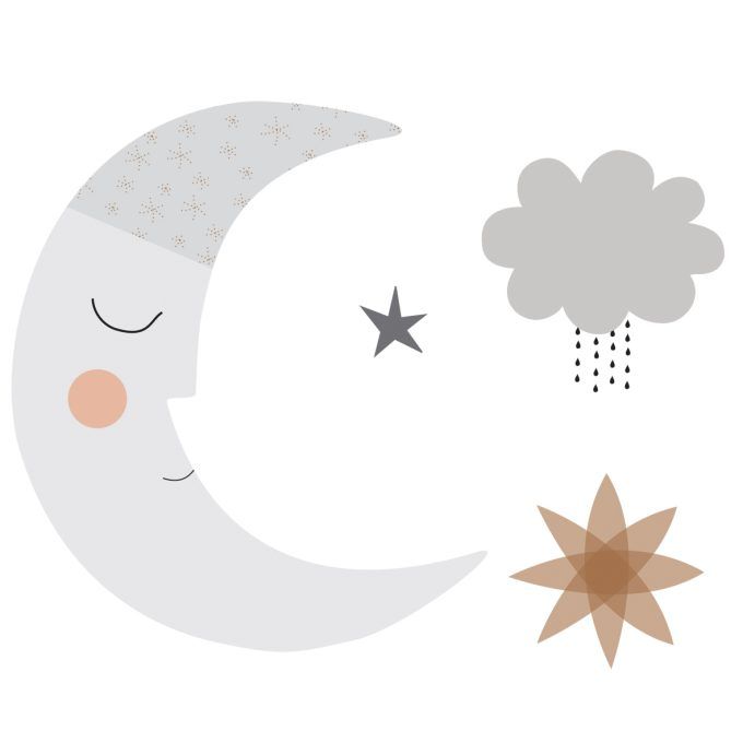 Vinilo infantil Luna
