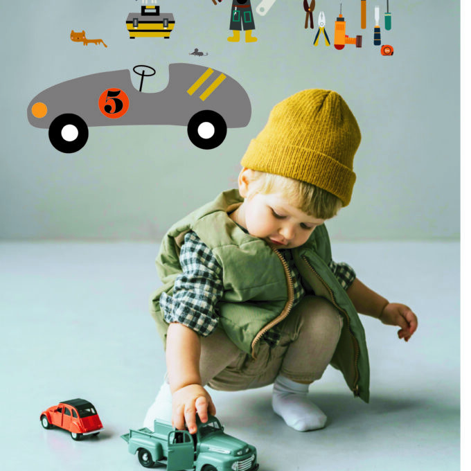 Vinilo infantil Herramientas