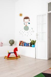 Vinilo infantil Astronauta Niña