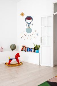 Vinilo infantil Astronauta Azul