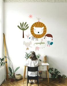 Vinilo infantil Jungla Pandilla Rosa